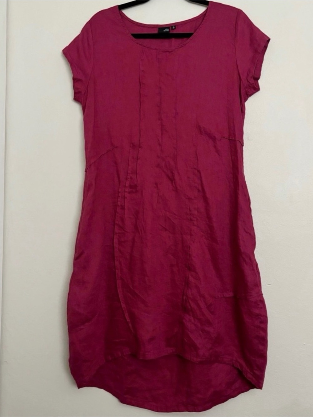 Lisa Bayne Artsy Fuchsia Short Sleeve Shift Dress small